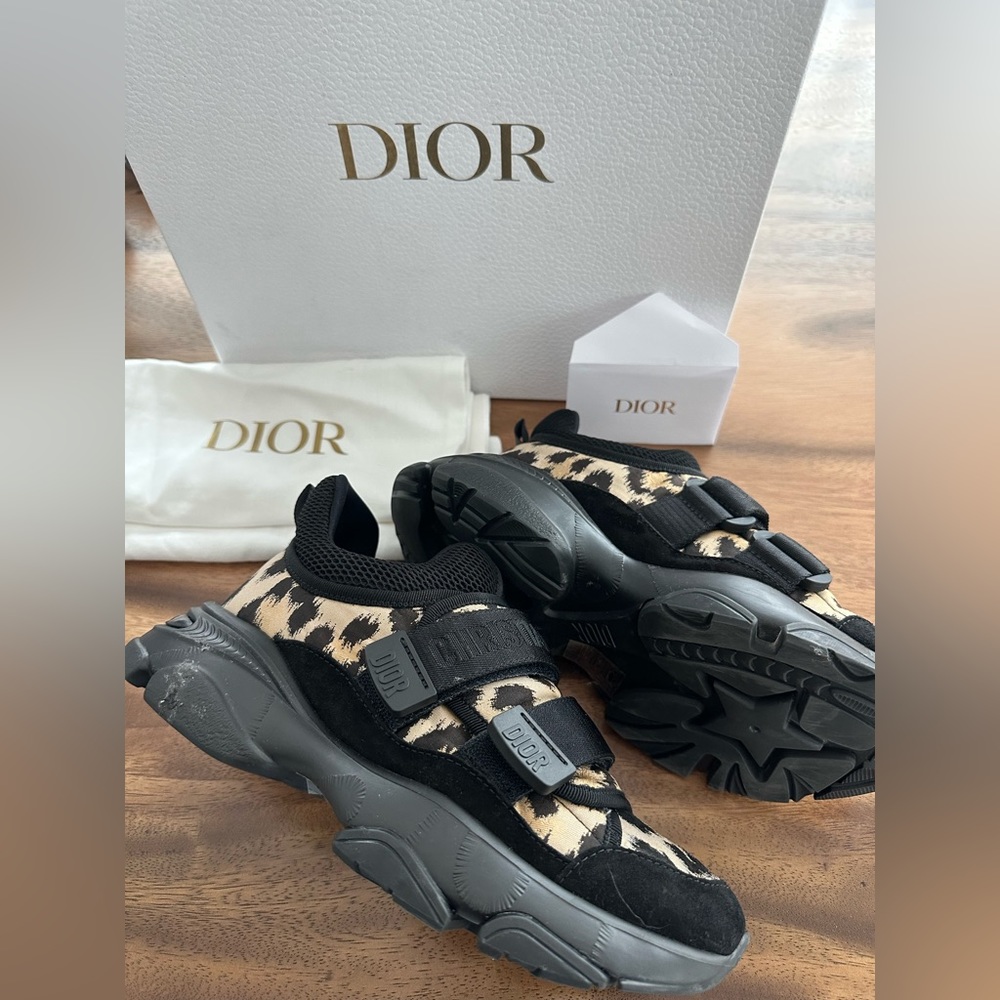 DIOR DWander Sneaker 35.5 Leopard Black